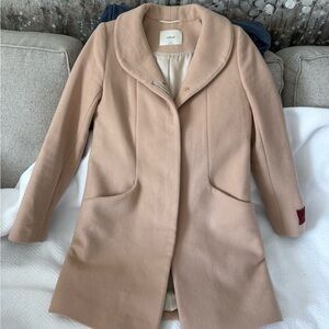 Wilfred beige Cream wool cocoon Trench Coat